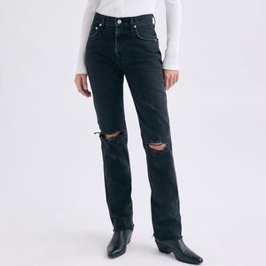 Agolde Cherie High Rise Black Jeans